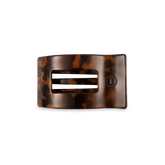 Tortoise Small Flat Rectangle Hair Clip