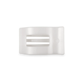 Coconut White Small Flat Rectangle Hair Clip