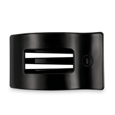 Jet Black Large Flat Rectangle Hair Clip