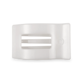 Coconut White Medium Flat Rectangle Hair Clip