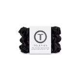 Jet Black Small Silk Scrunchies