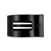 Jet Black Medium Flat Rectangle Hair Clip