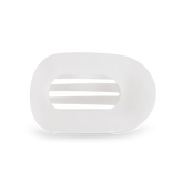 Coconut White Medium Flat Round Hair Clip