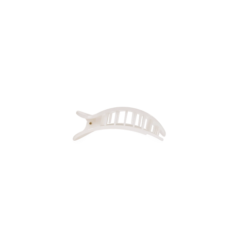 Coconut White Tiny Flat Round Clip