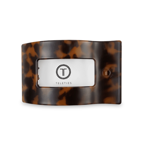 Tortoise Medium Flat Rectangle Hair Clip