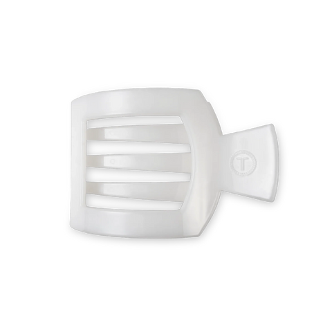 Coconut White Medium Flat Square Hair Clip