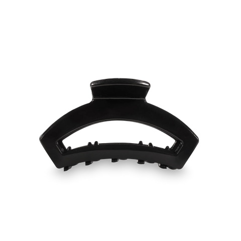 Open Jet Black Tiny Hair Clip