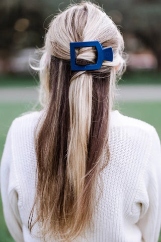 Midnight Rain Medium Flat Square Hair Clip