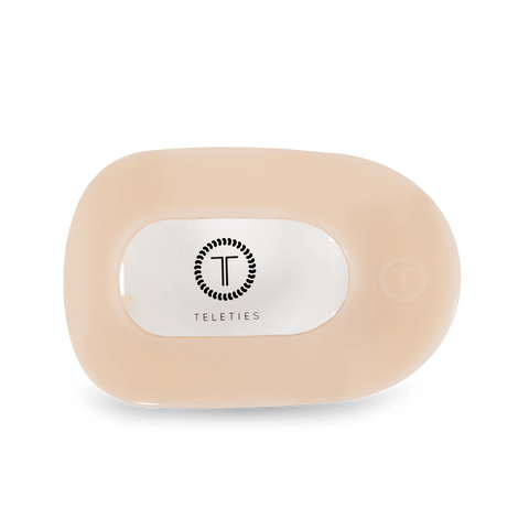 Almond Beige Large Flat Round Hair Clip