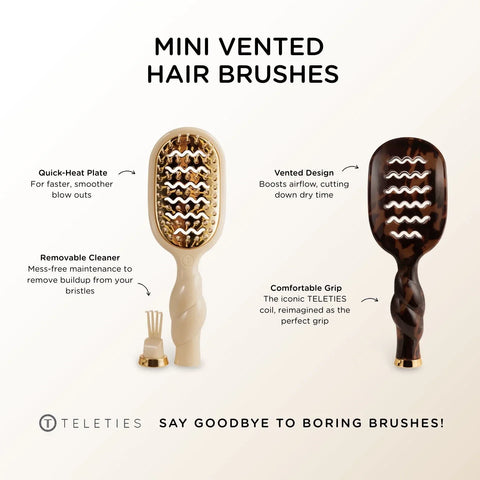 Mini Vented Hair Brush - Tan