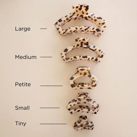 Open Blonde Tortoise Petite Hair Clip