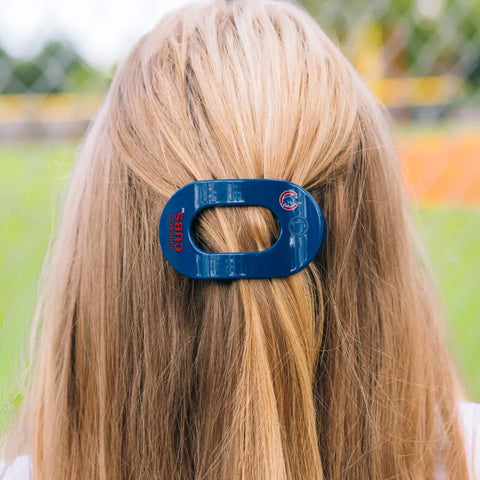 Chicago Cubs Small Flat Round Hair Clip