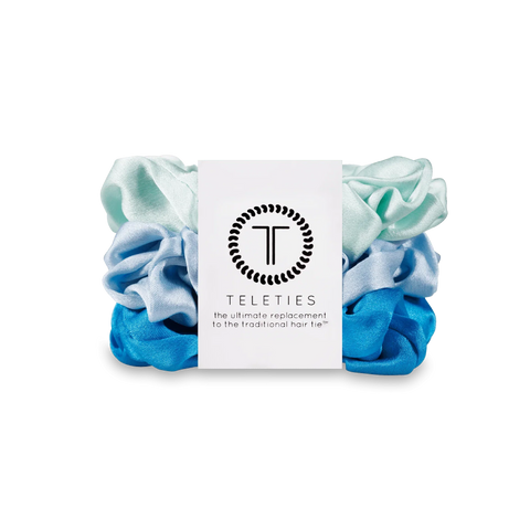 Blue My Mind Large Silk Scrunchies