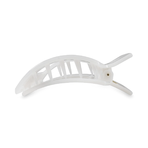 Coconut White Medium Flat Square Hair Clip