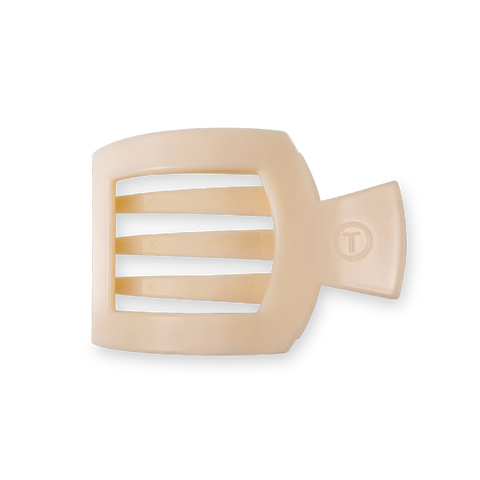 Almond Beige Medium Flat Square Hair Clip