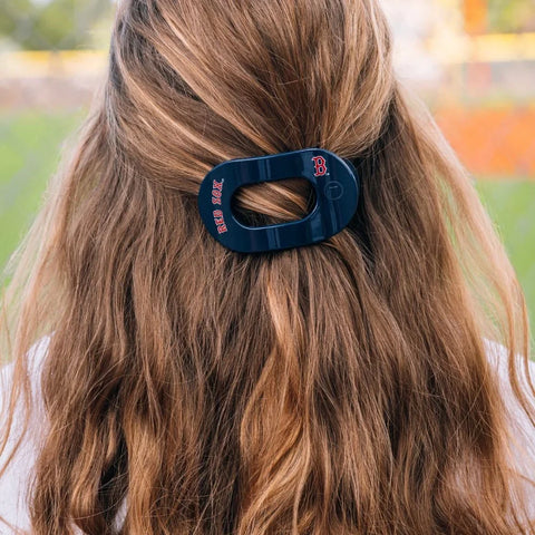 Boston Red Sox Small Flat Round Hair Clip