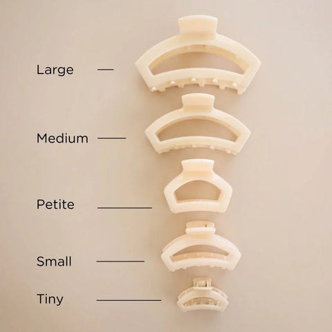 Open Almond Beige Petite Hair Clip