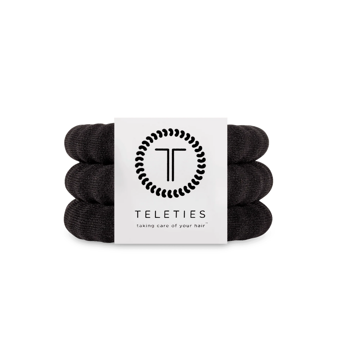 Jet Black Large Nylon Hair Ties