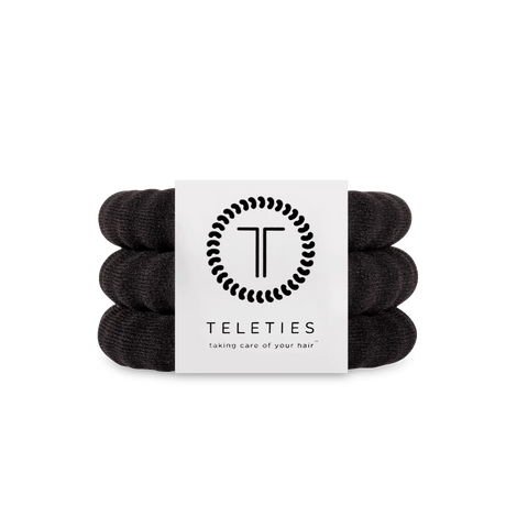 Jet Black Large Nylon Hair Ties