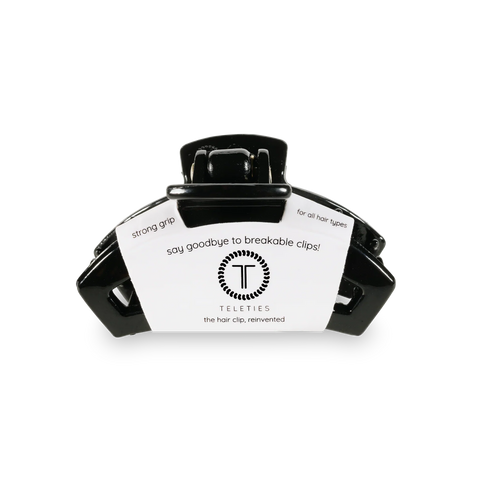 Open Jet Black Tiny Hair Clip