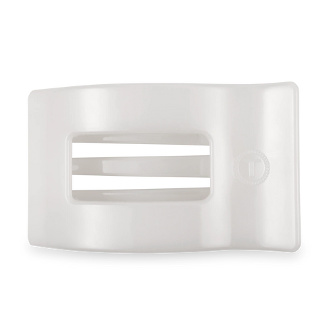 Coconut White Large Flat Rectangle Hair Clip
