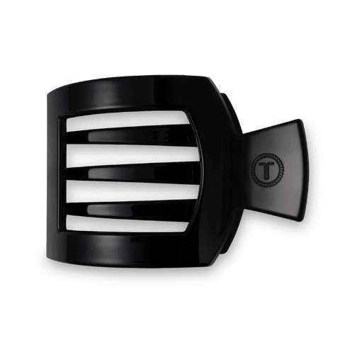 Jet Black Large Flat Square Hair Clip