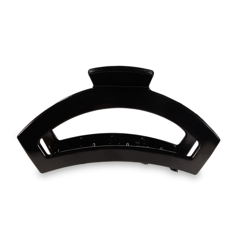 Open Jet Black Large Claw Hair Clip
