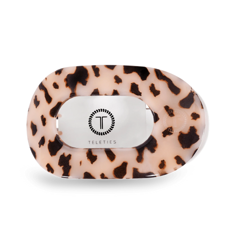 Blonde Tortoise Large Flat Round Hair Clip