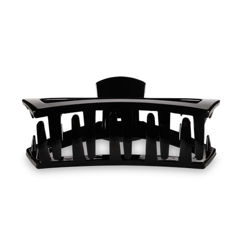 Open Jet Black Small Claw Hair Clip