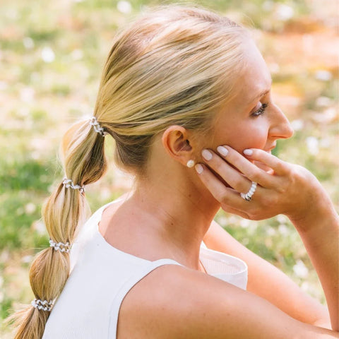 Coconut White Tiny Hair Ties