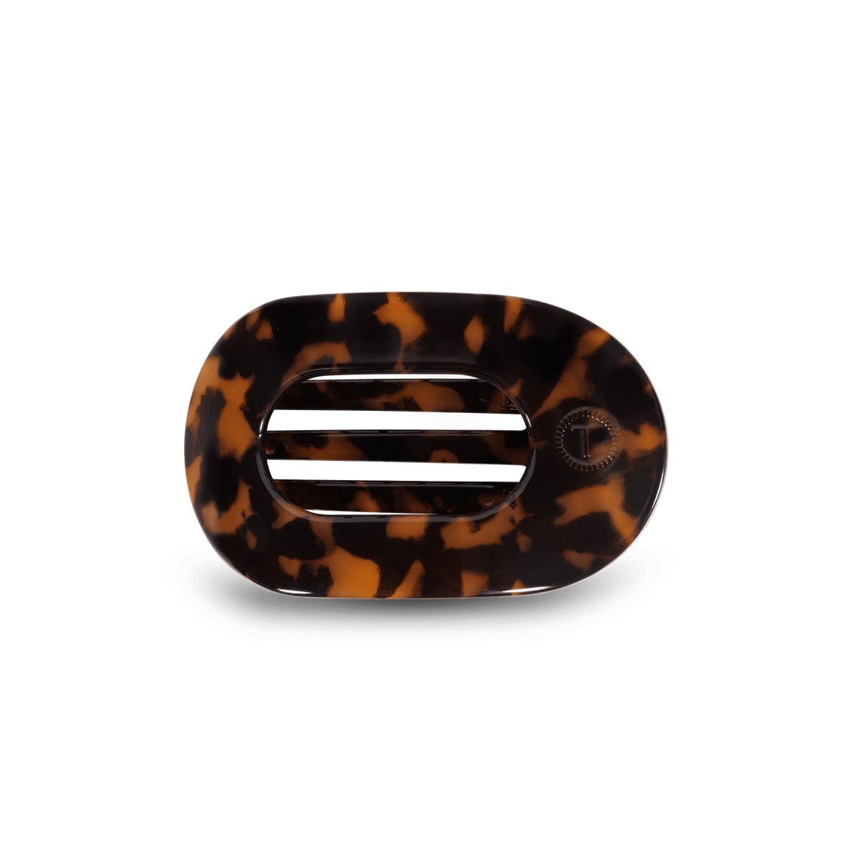 Tortoise Small Flat Round Hair Clip
