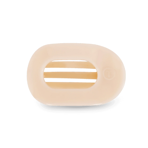 Almond Beige Small Flat Round Hair Clip