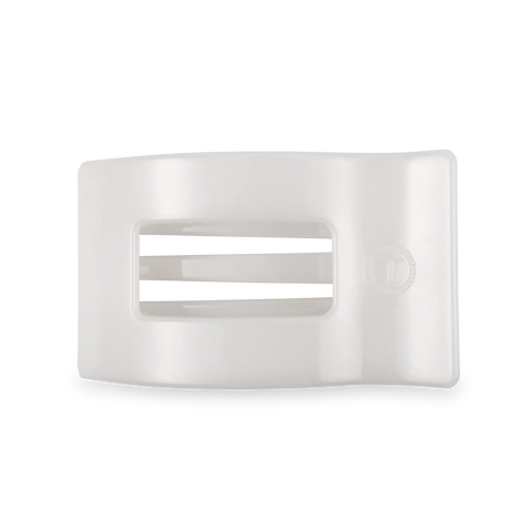 Coconut White Medium Flat Rectangle Hair Clip