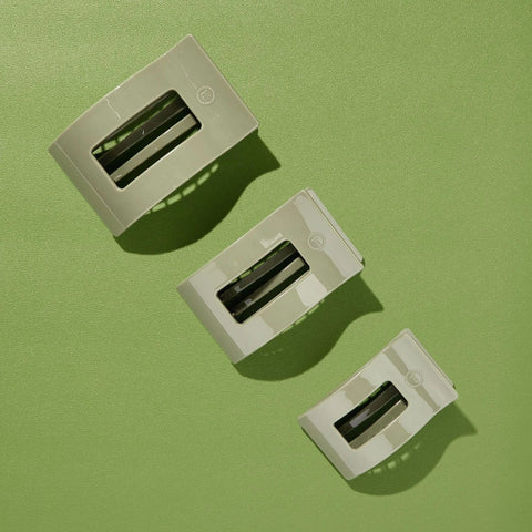 Sage it ain't so Large Flat Rectangle Hair Clip