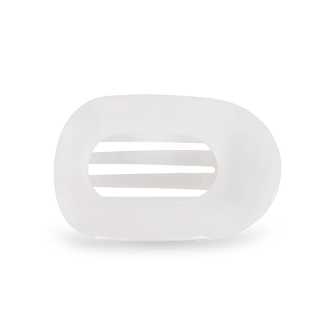 Coconut White Medium Flat Round Hair Clip