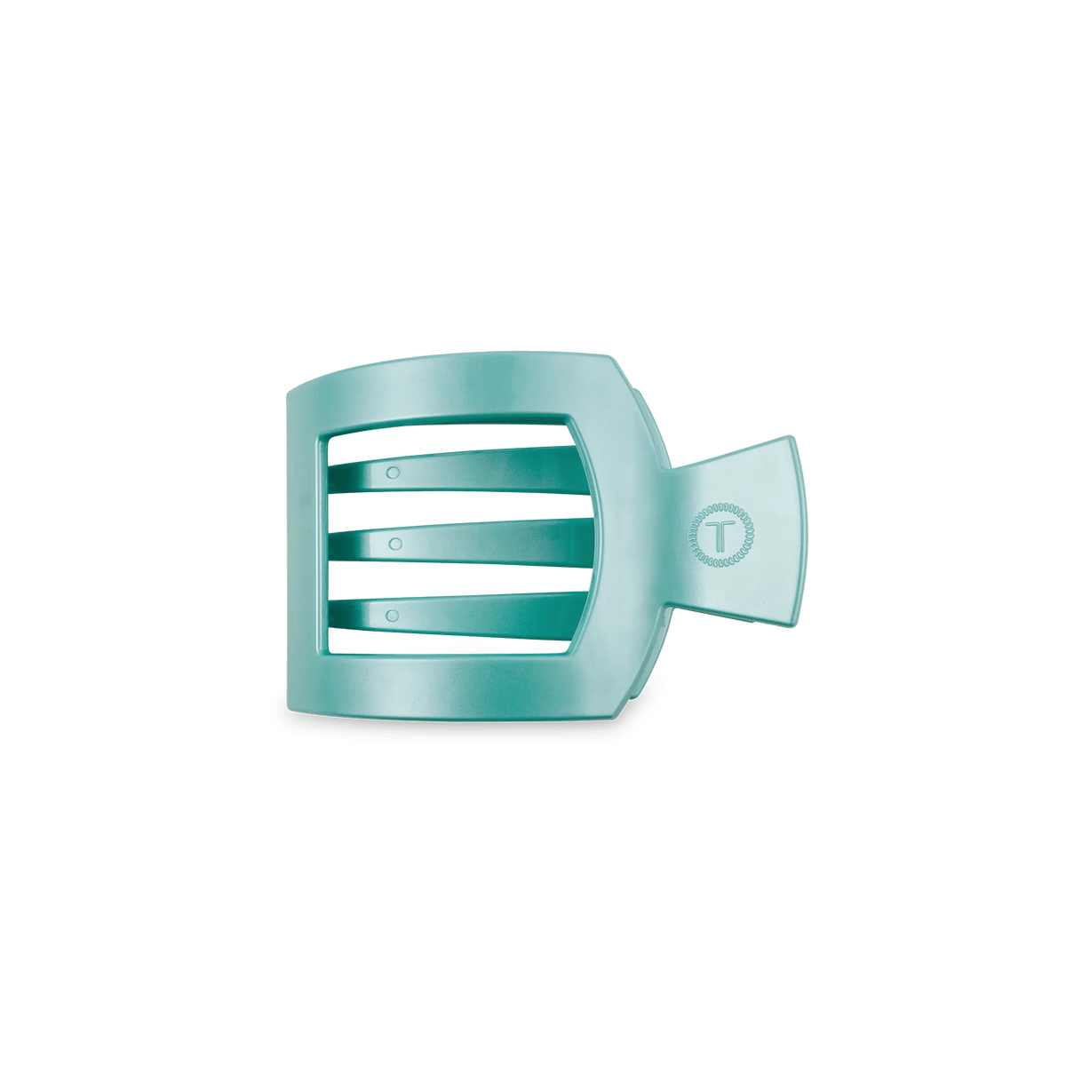 Totally Turquoise Small Flat Square Hair Clip