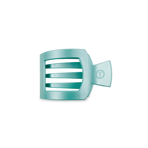 Totally Turquoise Small Flat Square Hair Clip