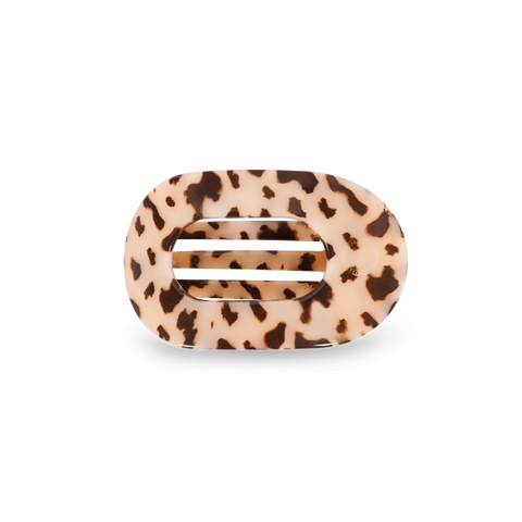 Blonde Tortoise Small Flat Round Hair Clip
