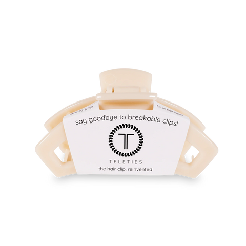 Open Almond Beige Medium Claw Hair Clip