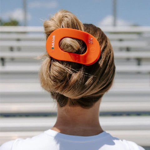 Go Canes! Large Flat Round Hair Clip