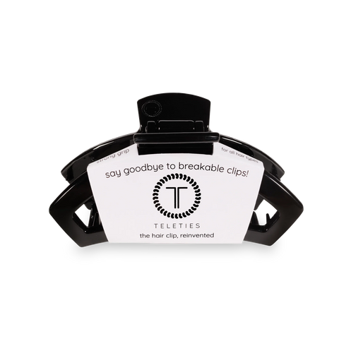Open Jet Black Medium Claw Hair Clip