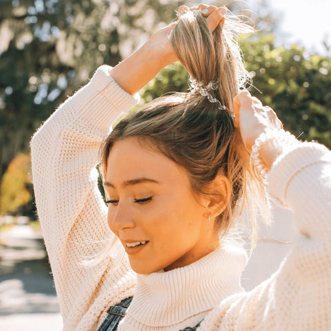 Crystal Clear Large Hair Ties