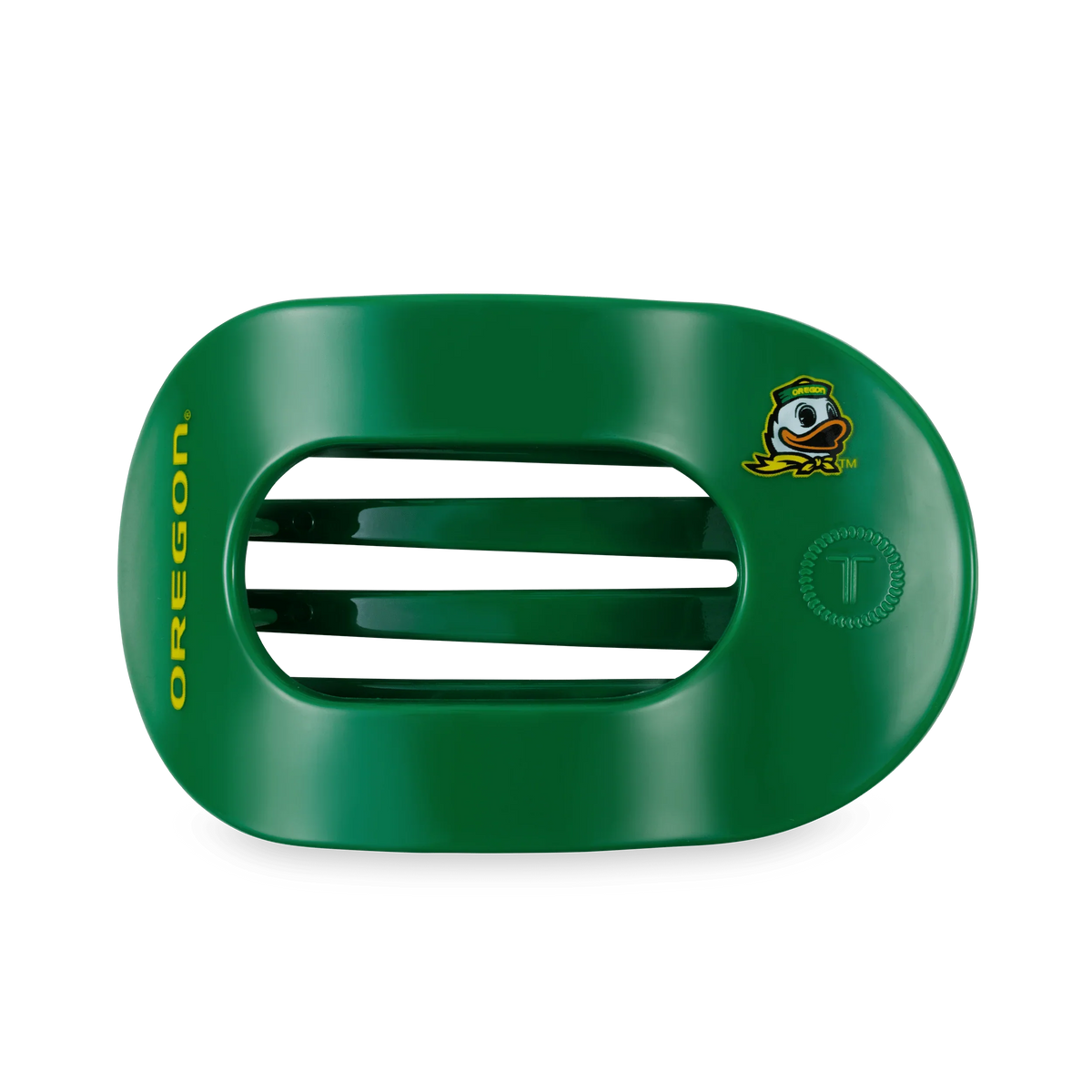 Go Ducks! Large Flat Round Hair Clip