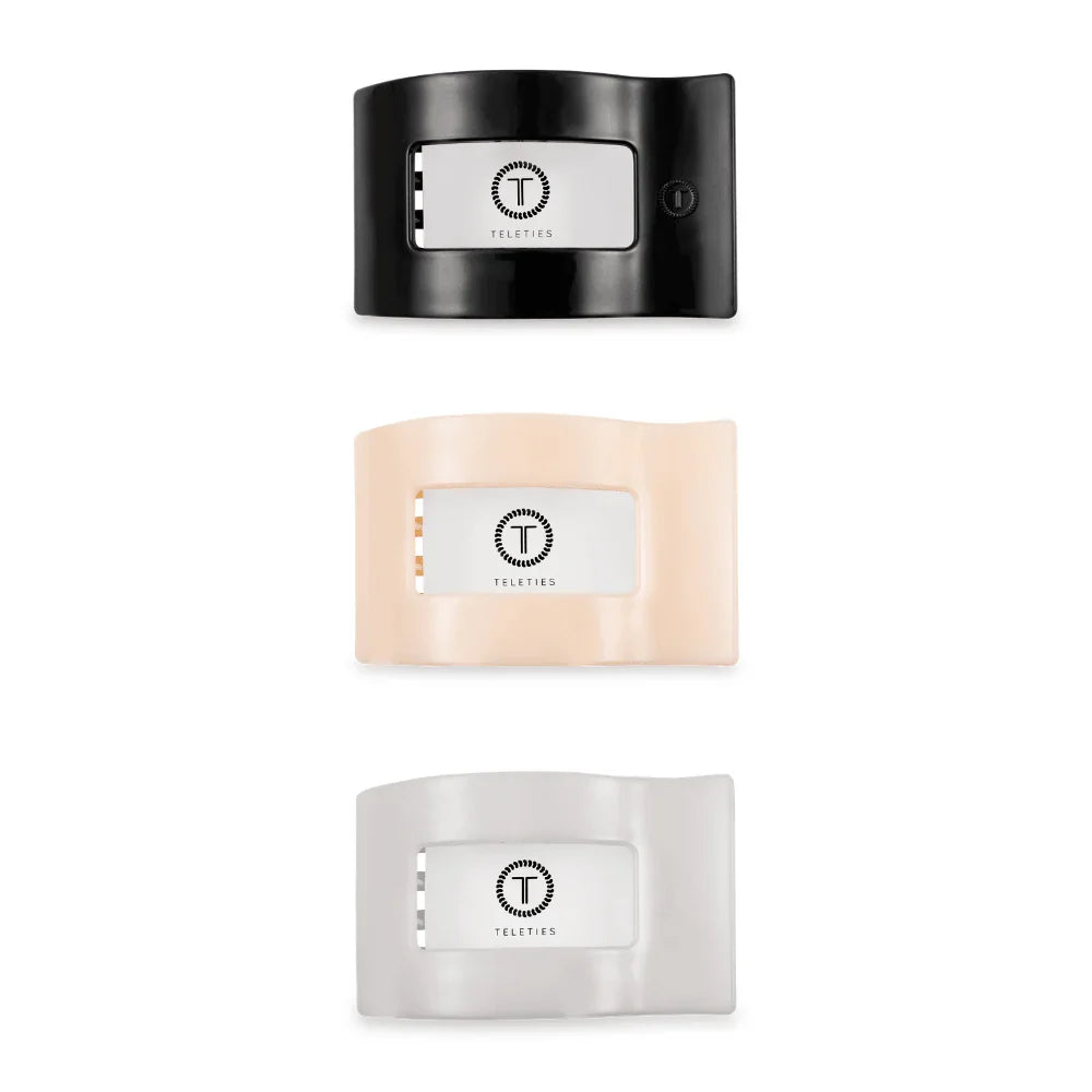 Rectangle Neutral Flat Clip Bundle - Medium