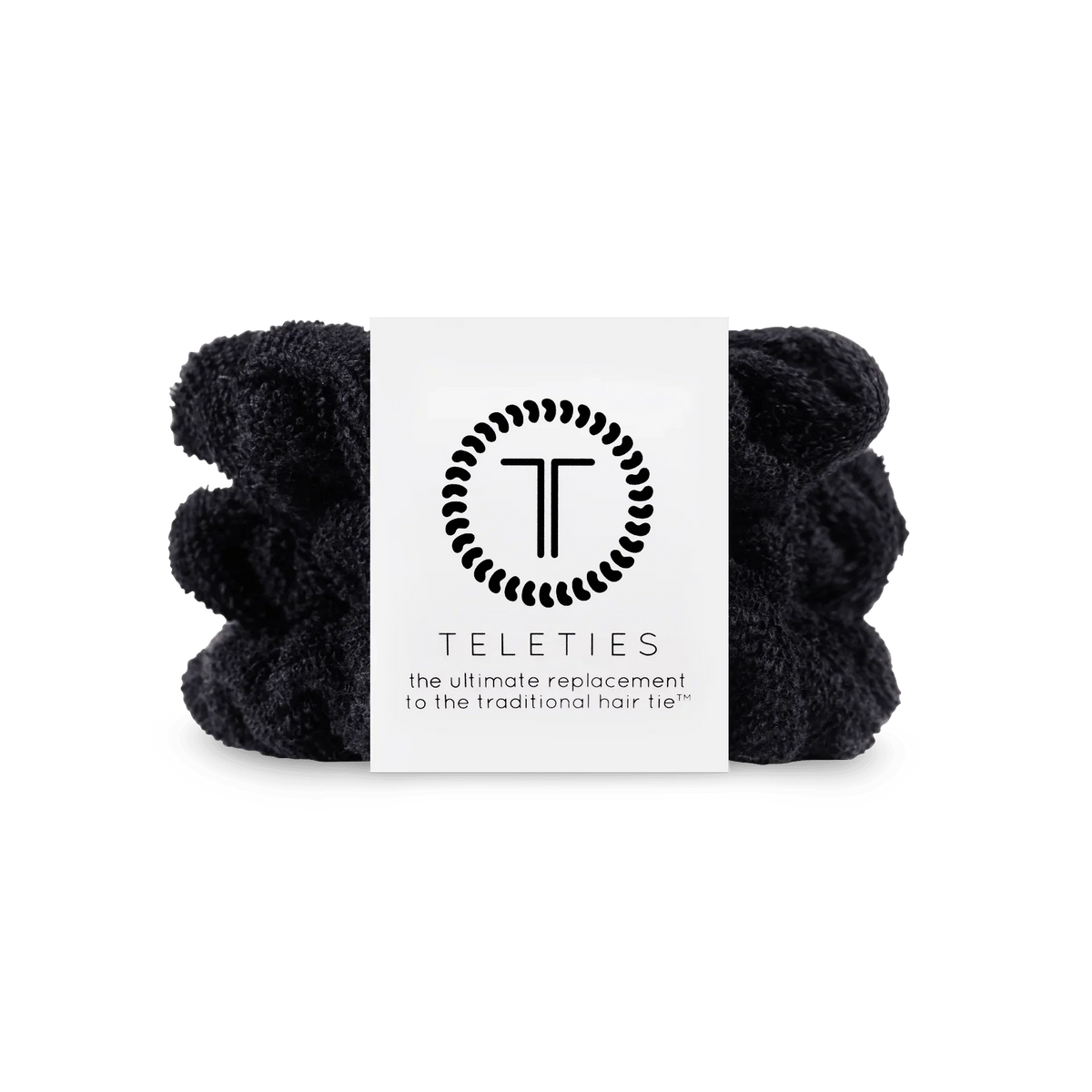 Jet Black Large Towel Scrunchies