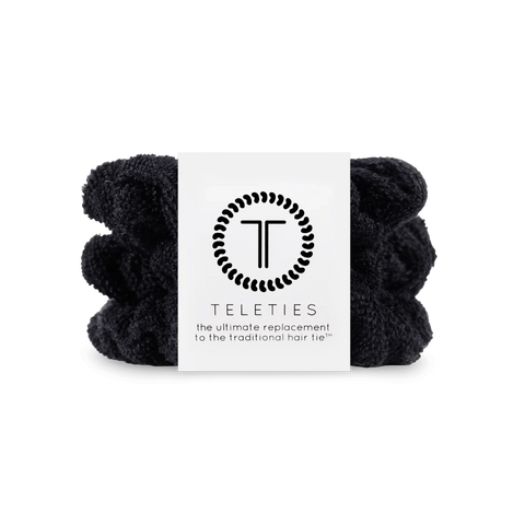 Jet Black Large Towel Scrunchies