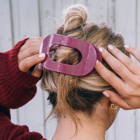Wild Side Large Flat Round Hair Clip