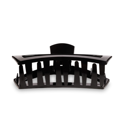 Open Jet Black Large Claw Hair Clip