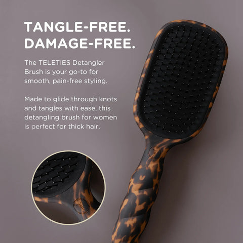 Detangler Hair Brush for Thick Hair – Tortoise