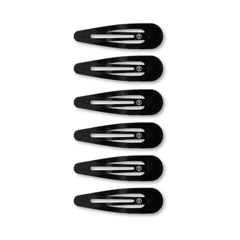 Jet Black Snap Clip (6Ct)
